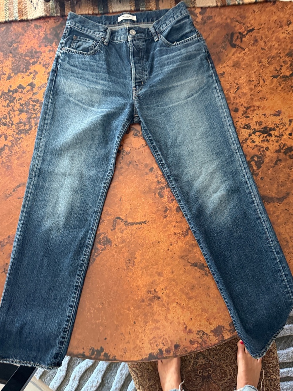 Moussy Vintage Medium Blue Straight-Leg Women's Jeans
